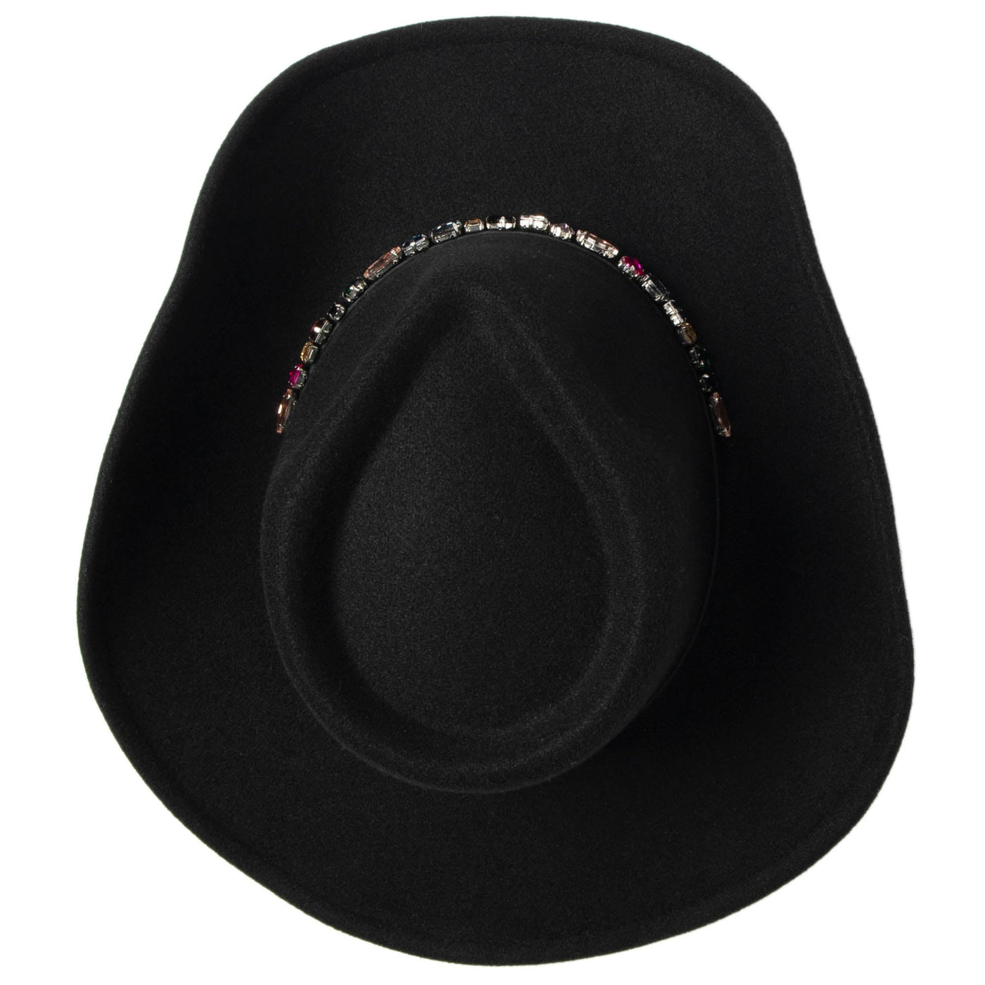 Pinch Crown Cowboy with Multi Gemstone Band-COWBOY-San Diego Hat Company