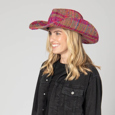 Two Step - Cut & Sew Multi Tweed Pinch Crown Cowboy Hat-COWBOY-San Diego Hat Company