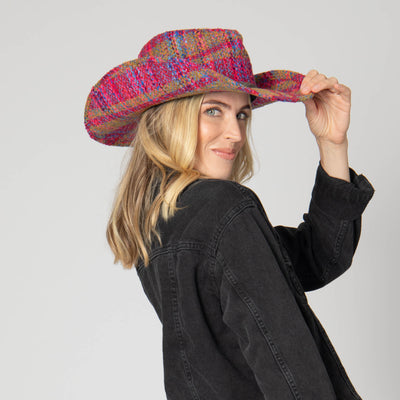 Two Step - Cut & Sew Multi Tweed Pinch Crown Cowboy Hat-COWBOY-San Diego Hat Company