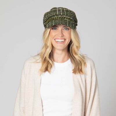 Emmy Lou - Cut & Sew Tweed Cabbie Hat-CABBIE-San Diego Hat Company