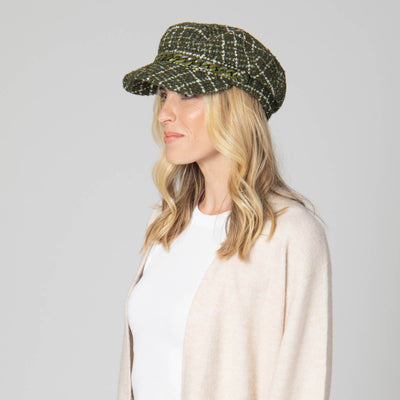 Emmy Lou - Cut & Sew Tweed Cabbie Hat-CABBIE-San Diego Hat Company