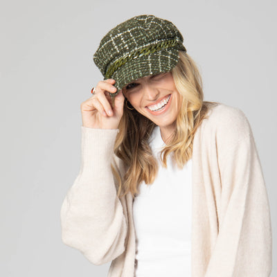 Emmy Lou - Cut & Sew Tweed Cabbie Hat-CABBIE-San Diego Hat Company
