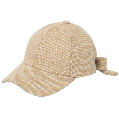 Cut & Sew Gold Shimmer Cap with Bow Tie-BASEBALL CAP-San Diego Hat Company