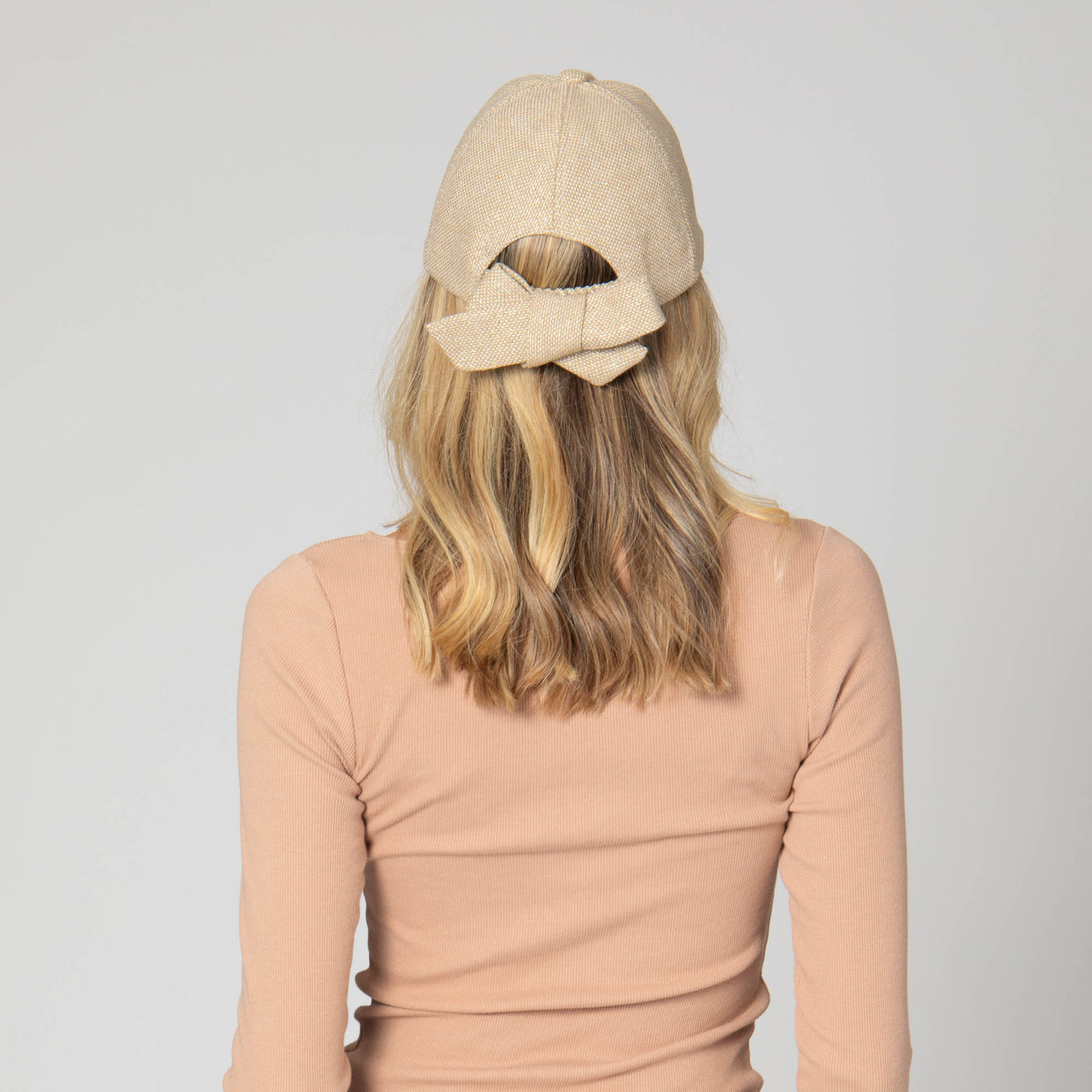 Cut & Sew Gold Shimmer Cap with Bow Tie-BASEBALL CAP-San Diego Hat Company