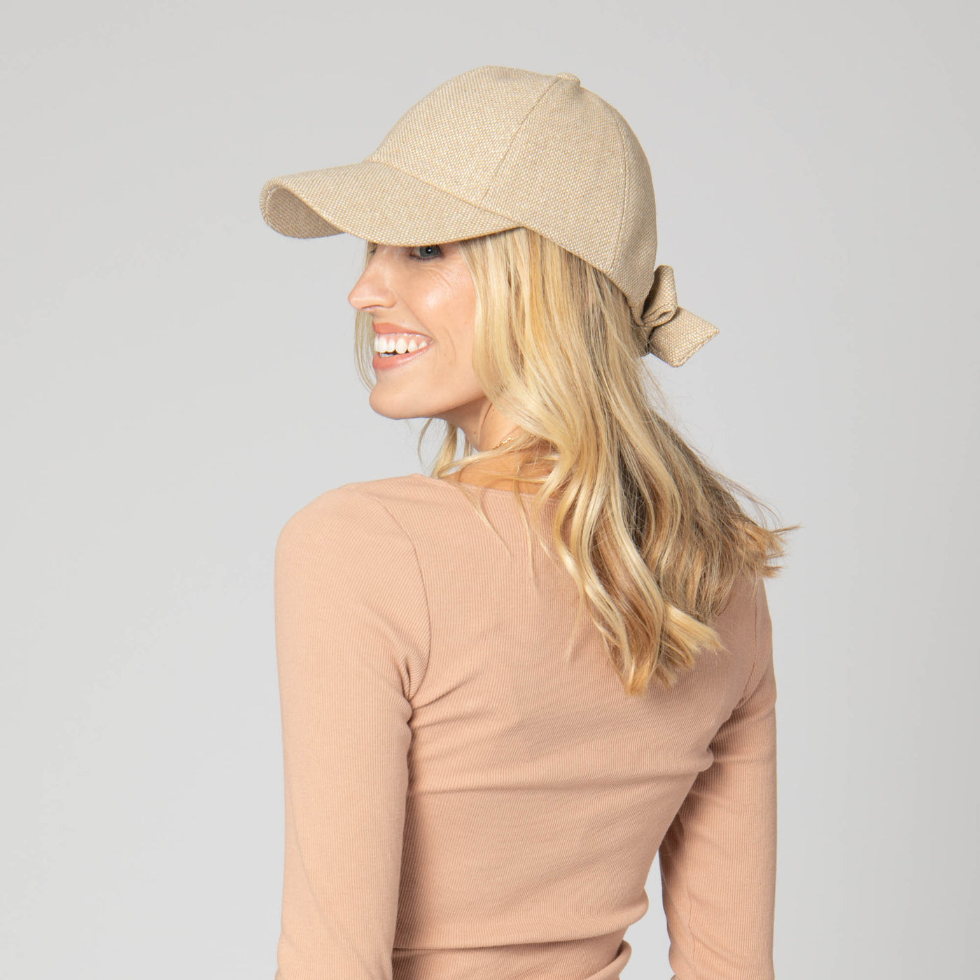 Cut & Sew Gold Shimmer Cap with Bow Tie-BASEBALL CAP-San Diego Hat Company