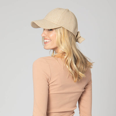 Cut & Sew Gold Shimmer Cap with Bow Tie-BASEBALL CAP-San Diego Hat Company