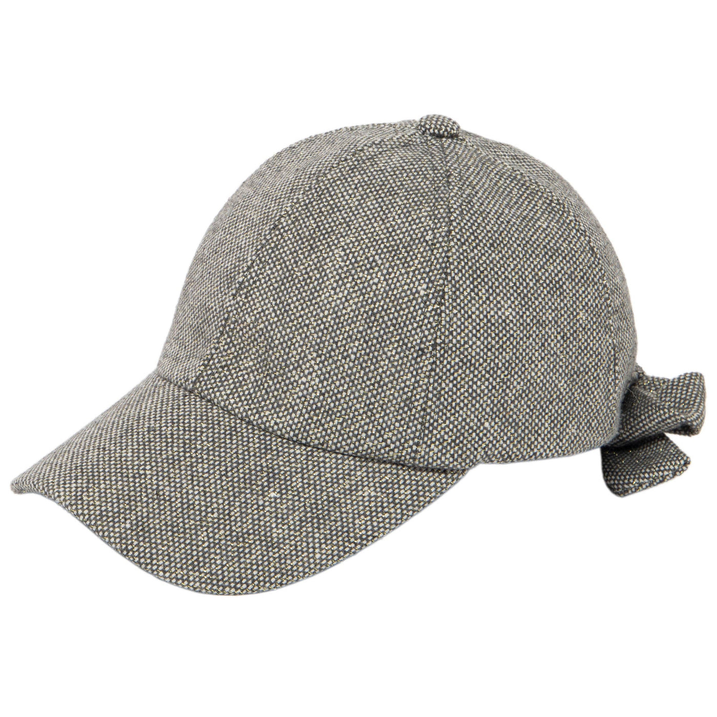 Cut & Sew Gold Shimmer Cap with Bow Tie-BASEBALL CAP-San Diego Hat Company