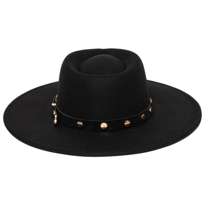 Faux Felt Fedora with Western Buckle Band-FEDORA-San Diego Hat Company