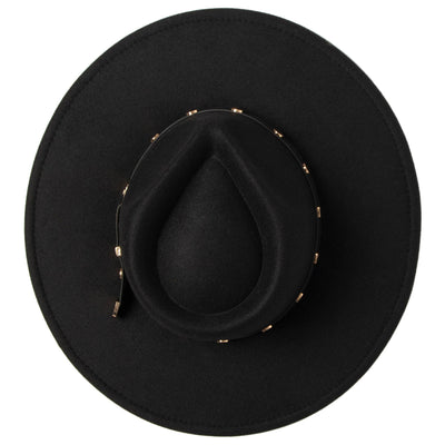 Faux Felt Fedora with Western Buckle Band-FEDORA-San Diego Hat Company