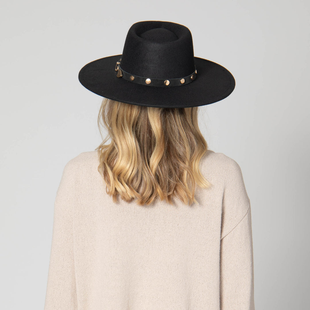 Faux Felt Fedora with Western Buckle Band – San Diego Hat