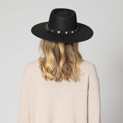 Faux Felt Fedora with Western Buckle Band-FEDORA-San Diego Hat Company