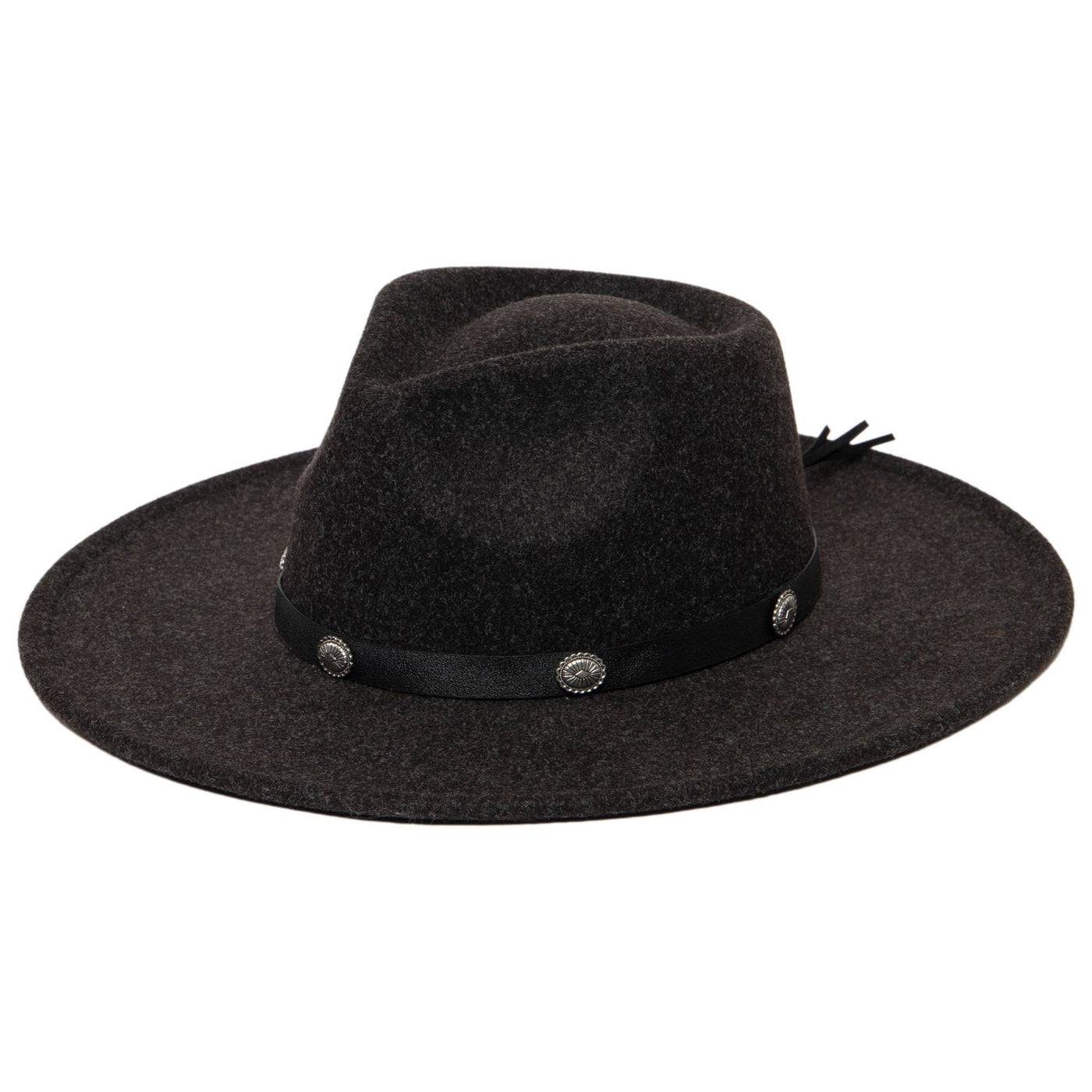 Faux Felt Fedora with Silver Concho Band-FEDORA-San Diego Hat Company