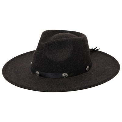 Faux Felt Fedora with Silver Concho Band-FEDORA-San Diego Hat Company