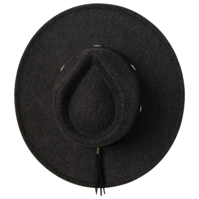 Faux Felt Fedora with Silver Concho Band-FEDORA-San Diego Hat Company