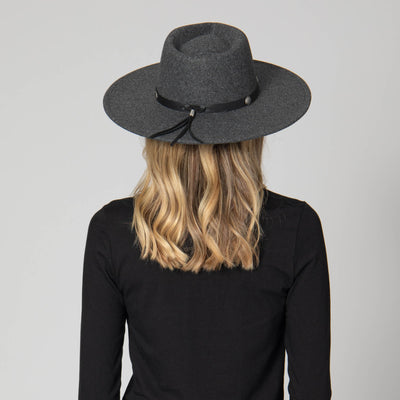 Faux Felt Fedora with Silver Concho Band-FEDORA-San Diego Hat Company