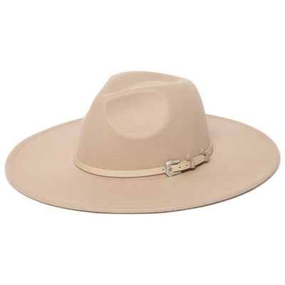 Beverly - Pinch Crown Fedora with Western Buckle-FEDORA-San Diego Hat Company
