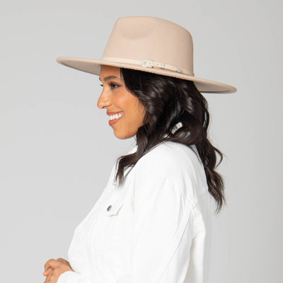 Beverly - Pinch Crown Fedora with Western Buckle-FEDORA-San Diego Hat Company