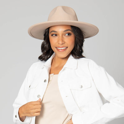 Beverly - Pinch Crown Fedora with Western Buckle-FEDORA-San Diego Hat Company