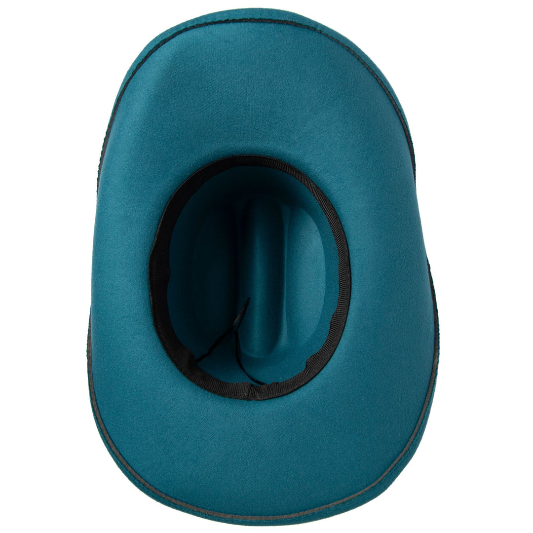 Accessori Stile Country LIDHAY Cappello Cowboy In Feltro - Unisex, Tesa Larga 7cm, Stile Western Cappello Western Unisex - Foto 7