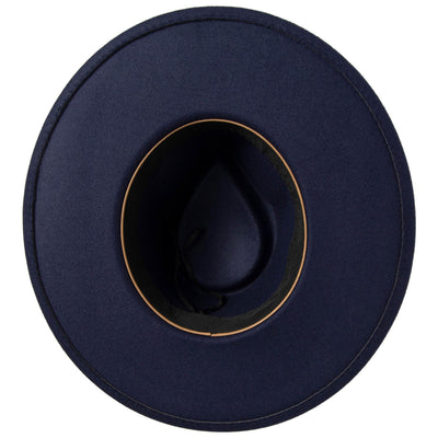 Women's Fedora with Chevron Gold Chain Trim-FEDORA-San Diego Hat Company