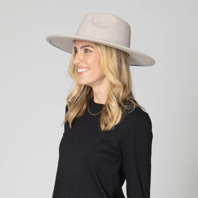 Women's Fedora with Chevron Gold Chain Trim-FEDORA-San Diego Hat Company