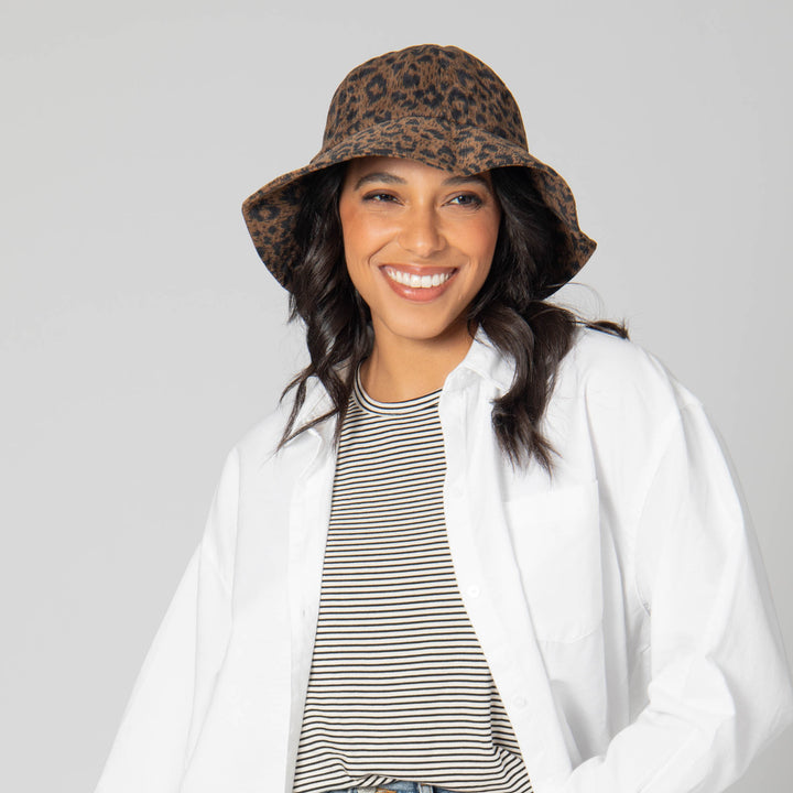Roxie - 6 Panel Bucket Hat with Leopard Pattern – San Diego