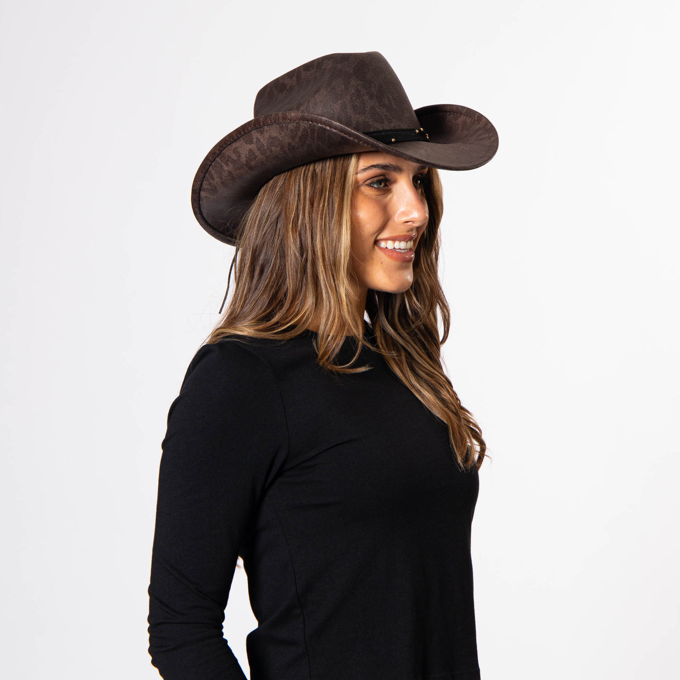 Leopard Printed Cattlemans's Crease Cowboy-COWBOY-San Diego Hat Company