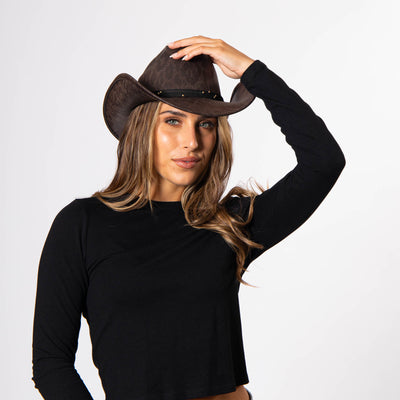 Leopard Printed Cattlemans's Crease Cowboy-COWBOY-San Diego Hat Company