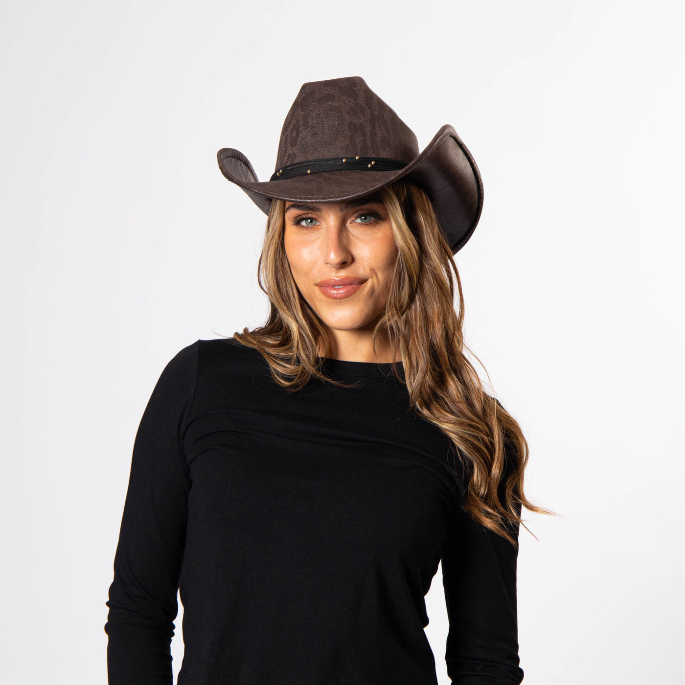 Leopard Printed Cattlemans's Crease Cowboy-COWBOY-San Diego Hat Company