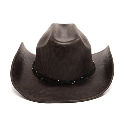 Leopard Printed Cattlemans's Crease Cowboy-COWBOY-San Diego Hat Company