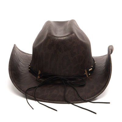 Leopard Printed Cattlemans's Crease Cowboy-COWBOY-San Diego Hat Company