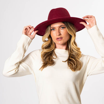 Women's Tear Drop Fedora-FEDORA-San Diego Hat Company