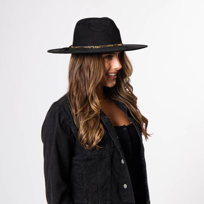 Women's Fedora with Leopard Printed Underbrim-FEDORA-San Diego Hat Company