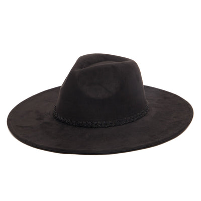 Women's Fedora with Tonal Braided Sequin Band-FEDORA-San Diego Hat Company