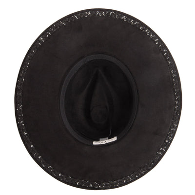 Women's Fedora with Tonal Braided Sequin Band-FEDORA-San Diego Hat Company