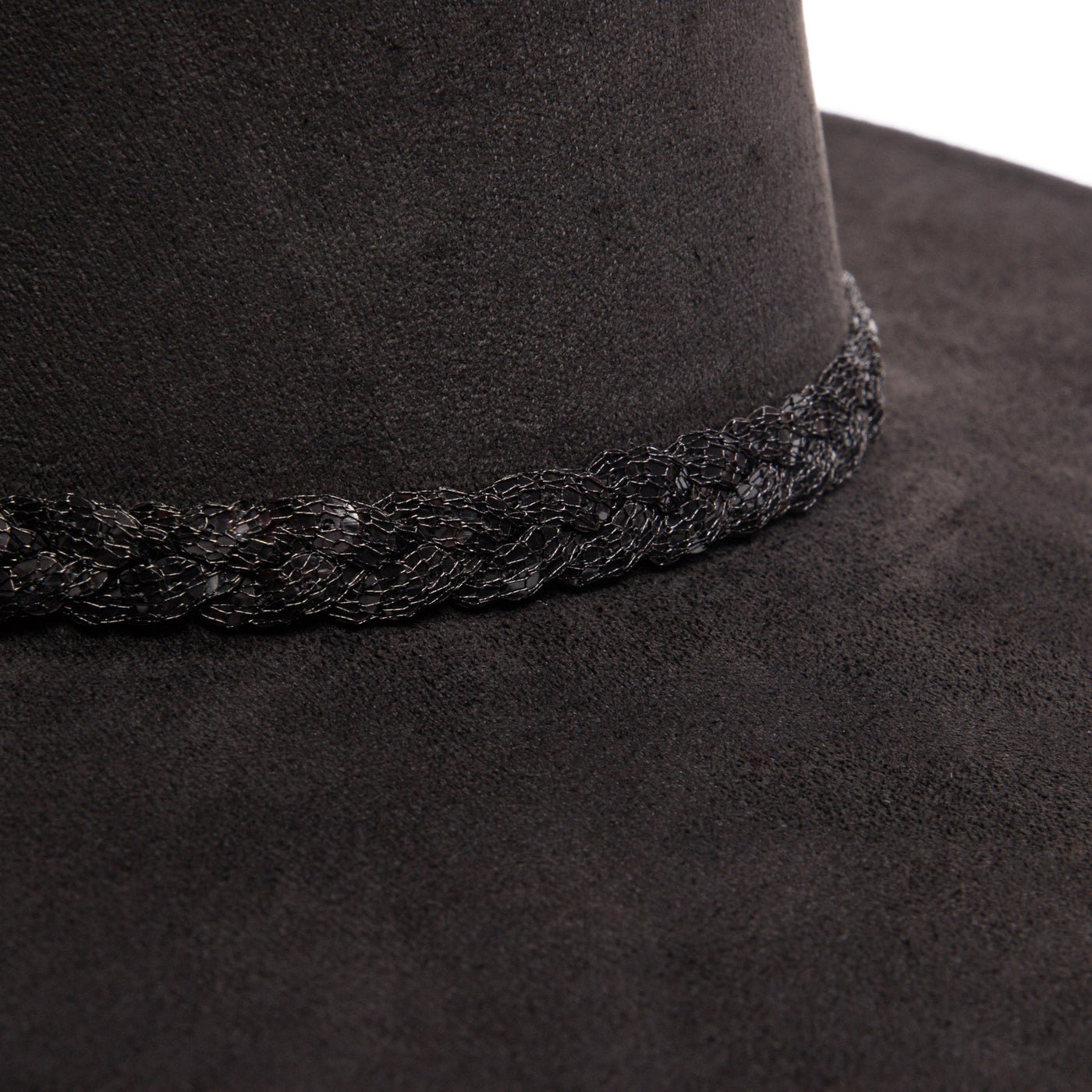 Women's Fedora with Tonal Braided Sequin Band-FEDORA-San Diego Hat Company