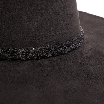 Women's Fedora with Tonal Braided Sequin Band-FEDORA-San Diego Hat Company