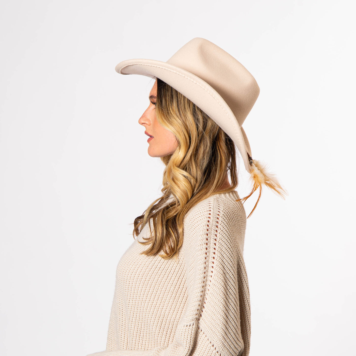Cattleman's Crease Cowboy with Feathered Ends-COWBOY-San Diego Hat Company