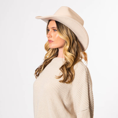 Cattleman's Crease Cowboy with Feathered Ends-COWBOY-San Diego Hat Company