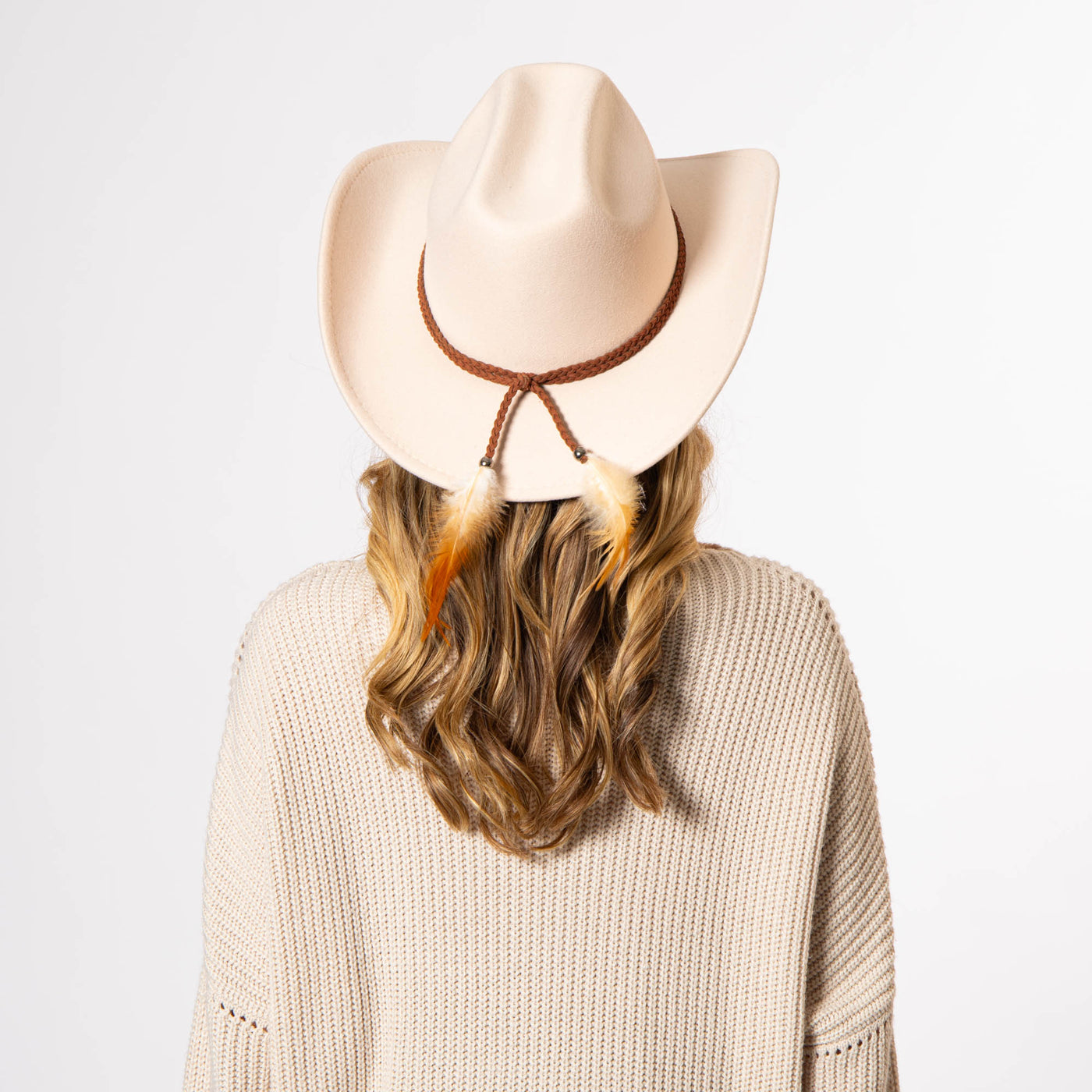 Cattleman's Crease Cowboy with Feathered Ends-COWBOY-San Diego Hat Company
