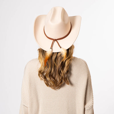 Cattleman's Crease Cowboy with Feathered Ends-COWBOY-San Diego Hat Company