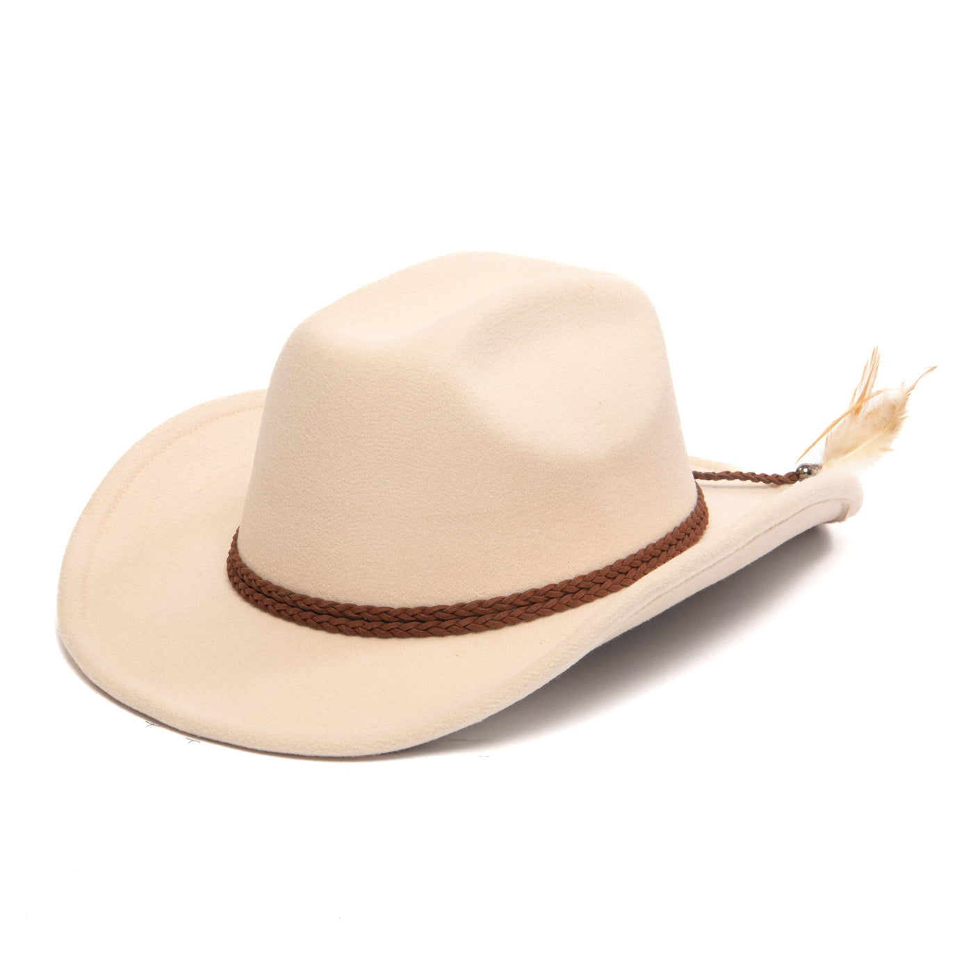 Cattleman's Crease Cowboy with Feathered Ends-COWBOY-San Diego Hat Company
