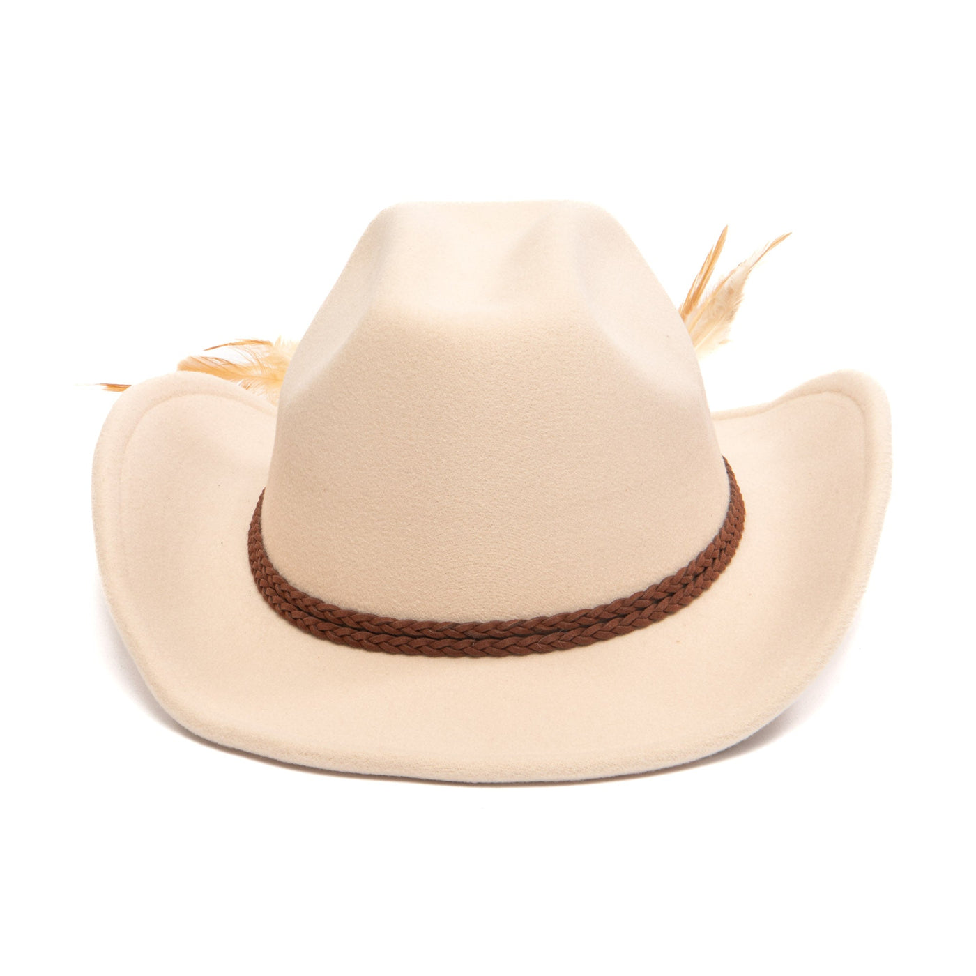 Cattleman's Crease Cowboy with Feathered Ends-COWBOY-San Diego Hat Company