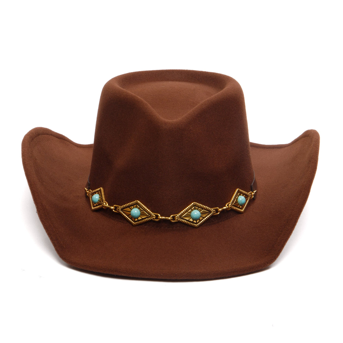 Pinch Crown Cowboy with Concho Band-COWBOY-San Diego Hat Company