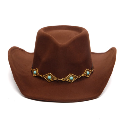 Pinch Crown Cowboy with Concho Band-COWBOY-San Diego Hat Company