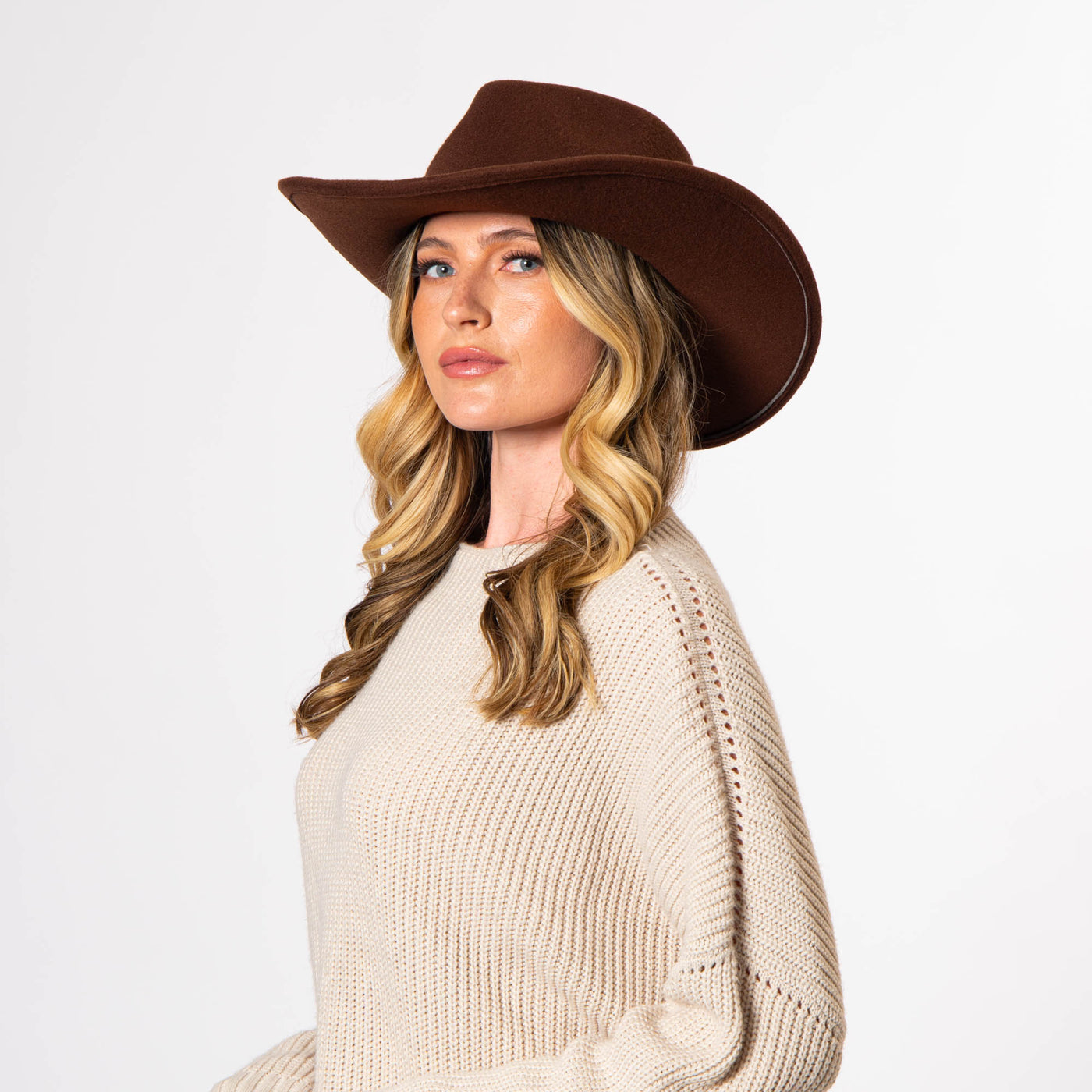 Pinch Crown Cowboy with Concho Band-COWBOY-San Diego Hat Company