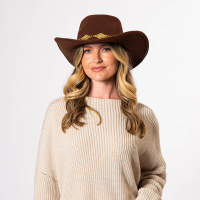 Pinch Crown Cowboy with Concho Band-COWBOY-San Diego Hat Company