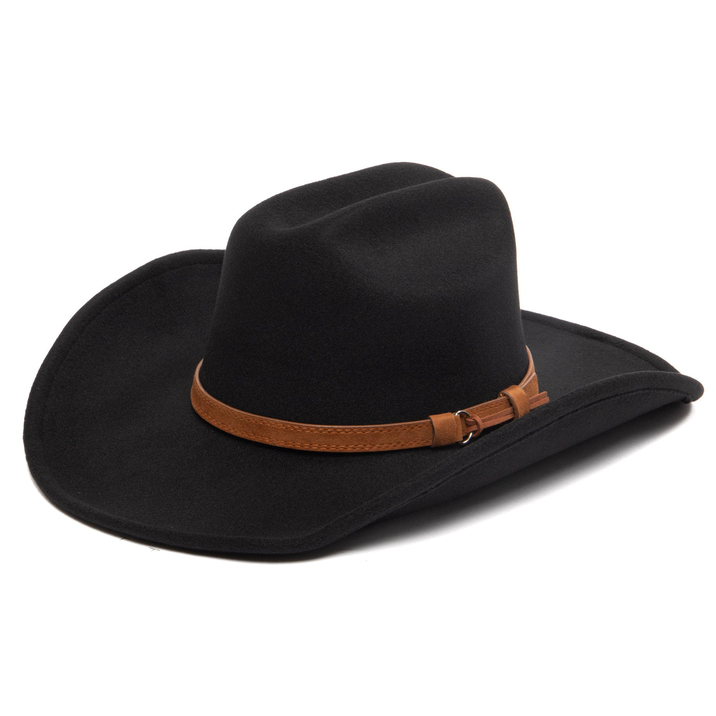Men's Cattleman's Crease Faux Felt Cowboy Hat-COWBOY-San Diego Hat Company