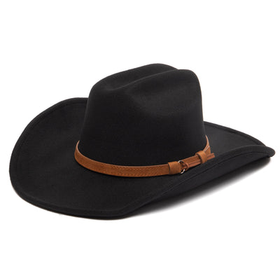 Men's Cattleman's Crease Faux Felt Cowboy Hat-COWBOY-San Diego Hat Company