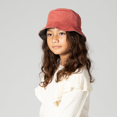 BUCKET - Kid's Reversible Striped Jersey/Cordury Bucket